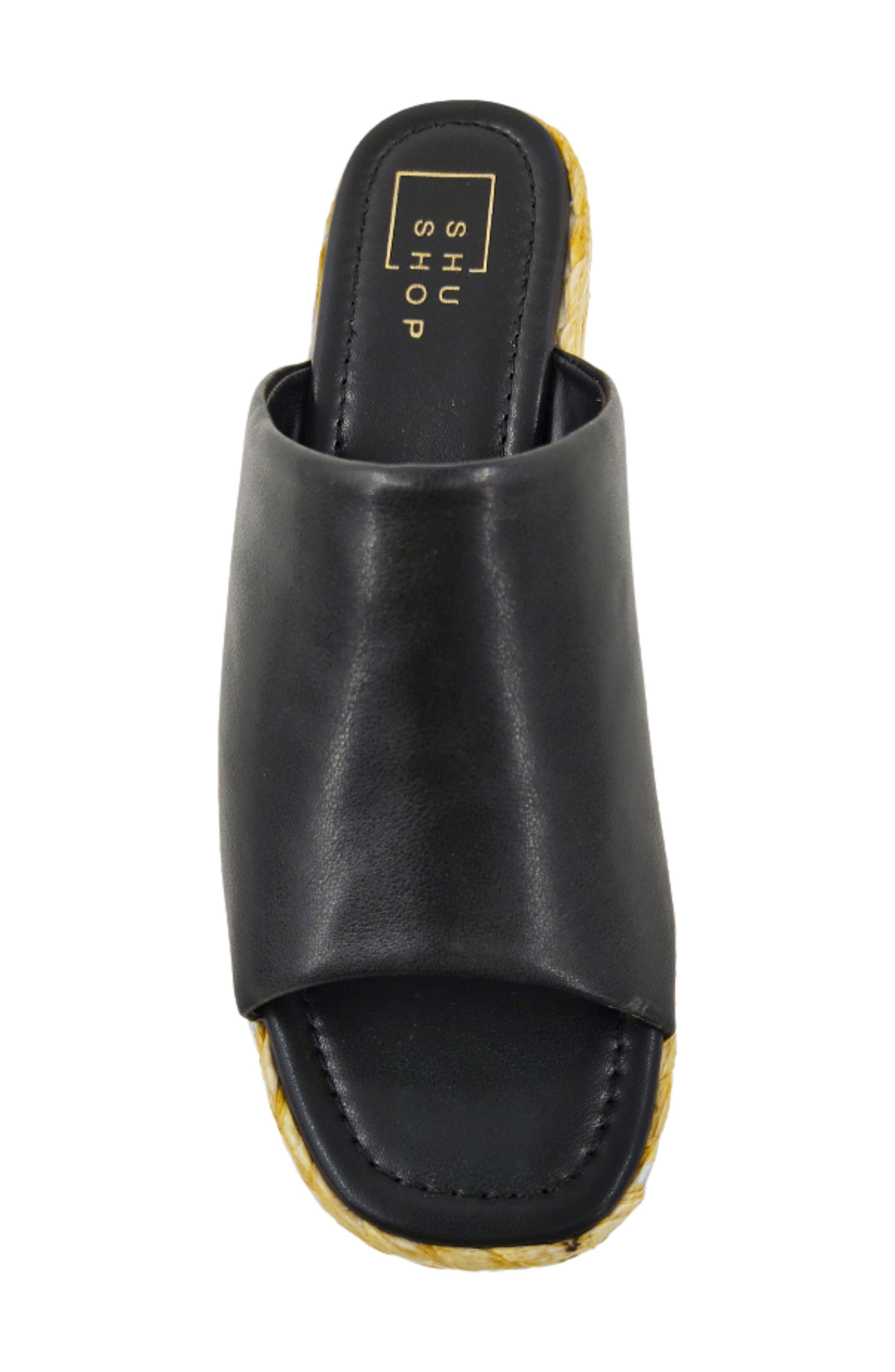 SHUSHOP Jodie Espadrille Platform Wedge Slide Sandal, Alternate, color, 