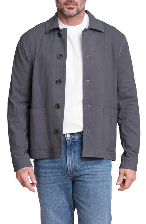Relaxed Fit Linen & Cotton Work Jacket