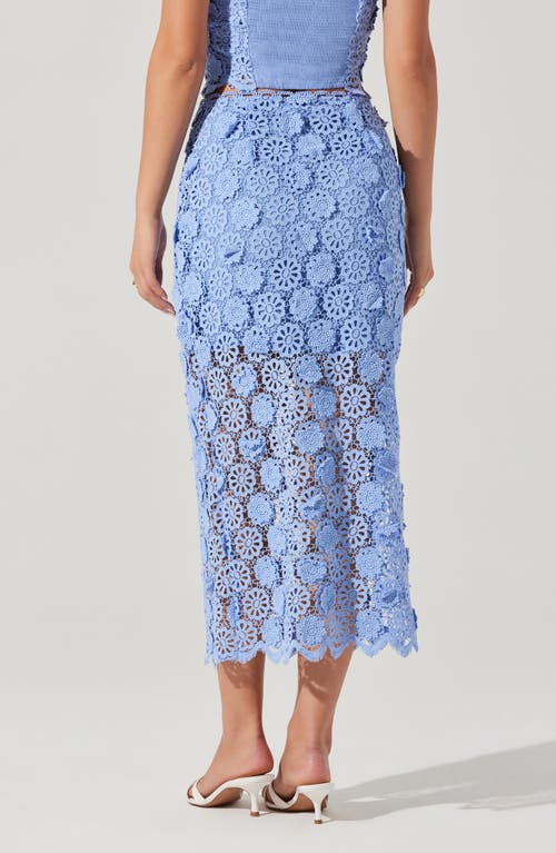 Astr The Label Jonae Floral Appliqué Midi Skirt