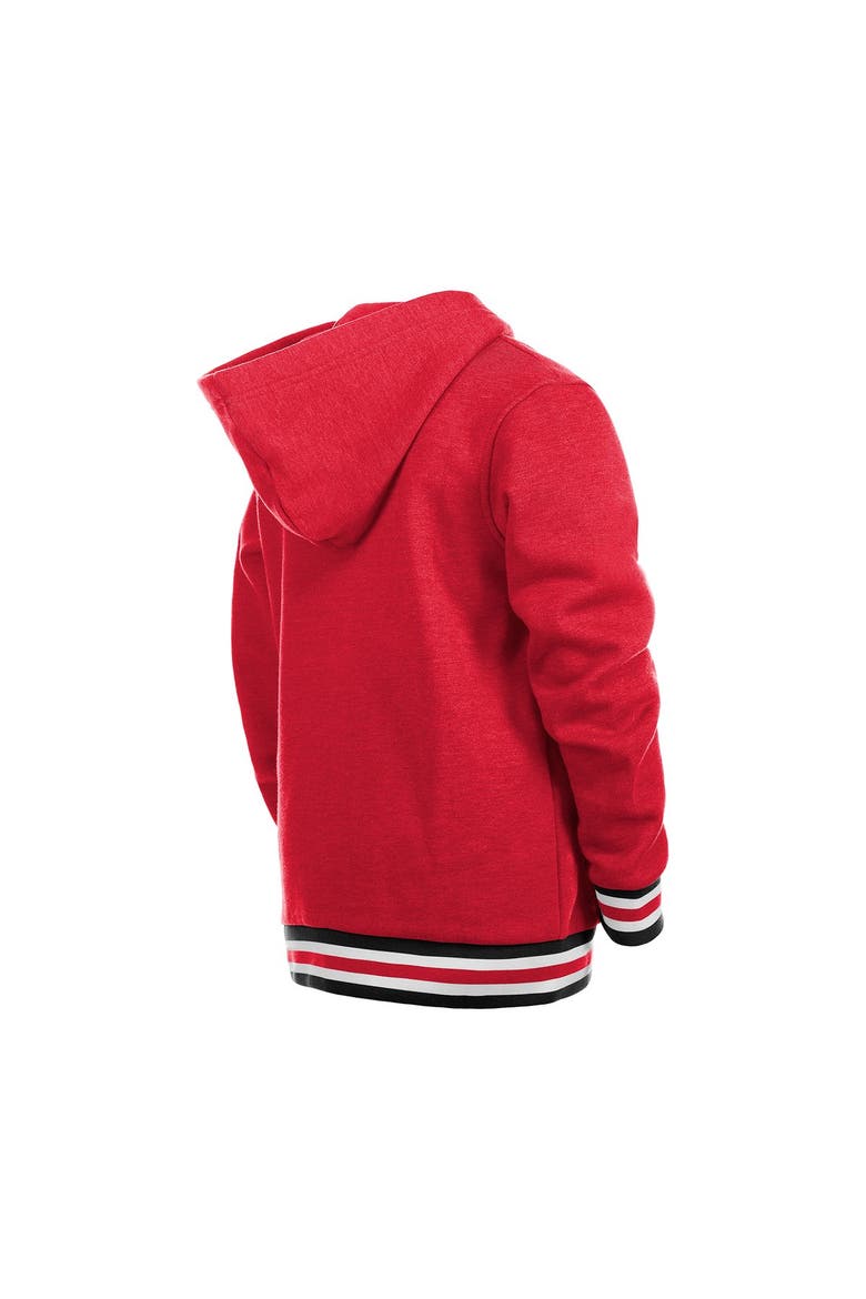 Youth New Era Red Cincinnati Reds Knit Trim Pullover Hoodie, Alternate, color, Red