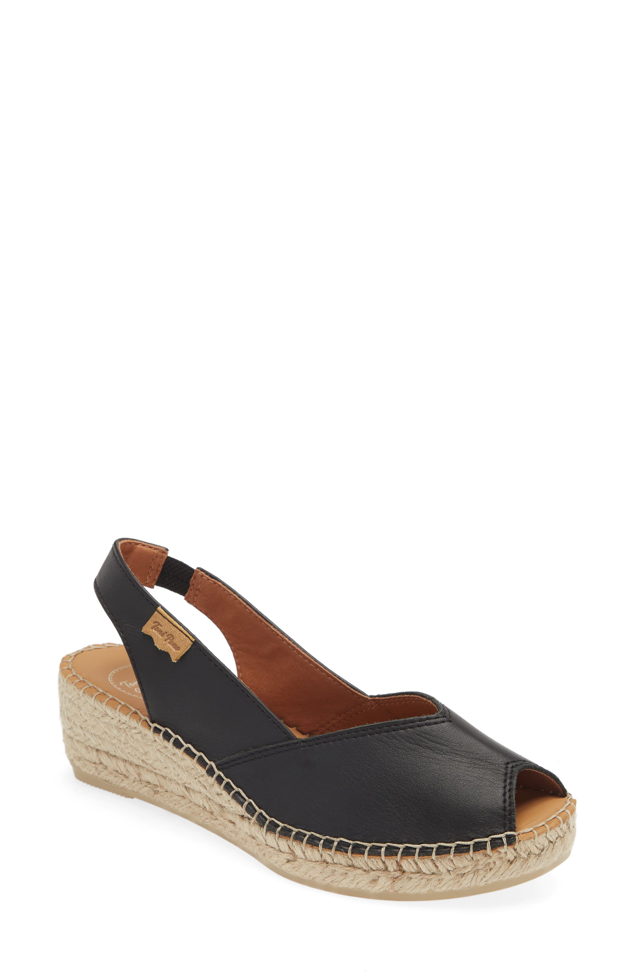 Toni Pons Bernia Espadrille Wedge, Main, color, Negre/ Black