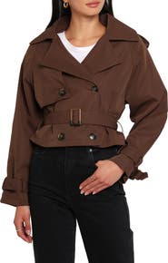 Petal & Pup Charlie Cropped Trench Coat