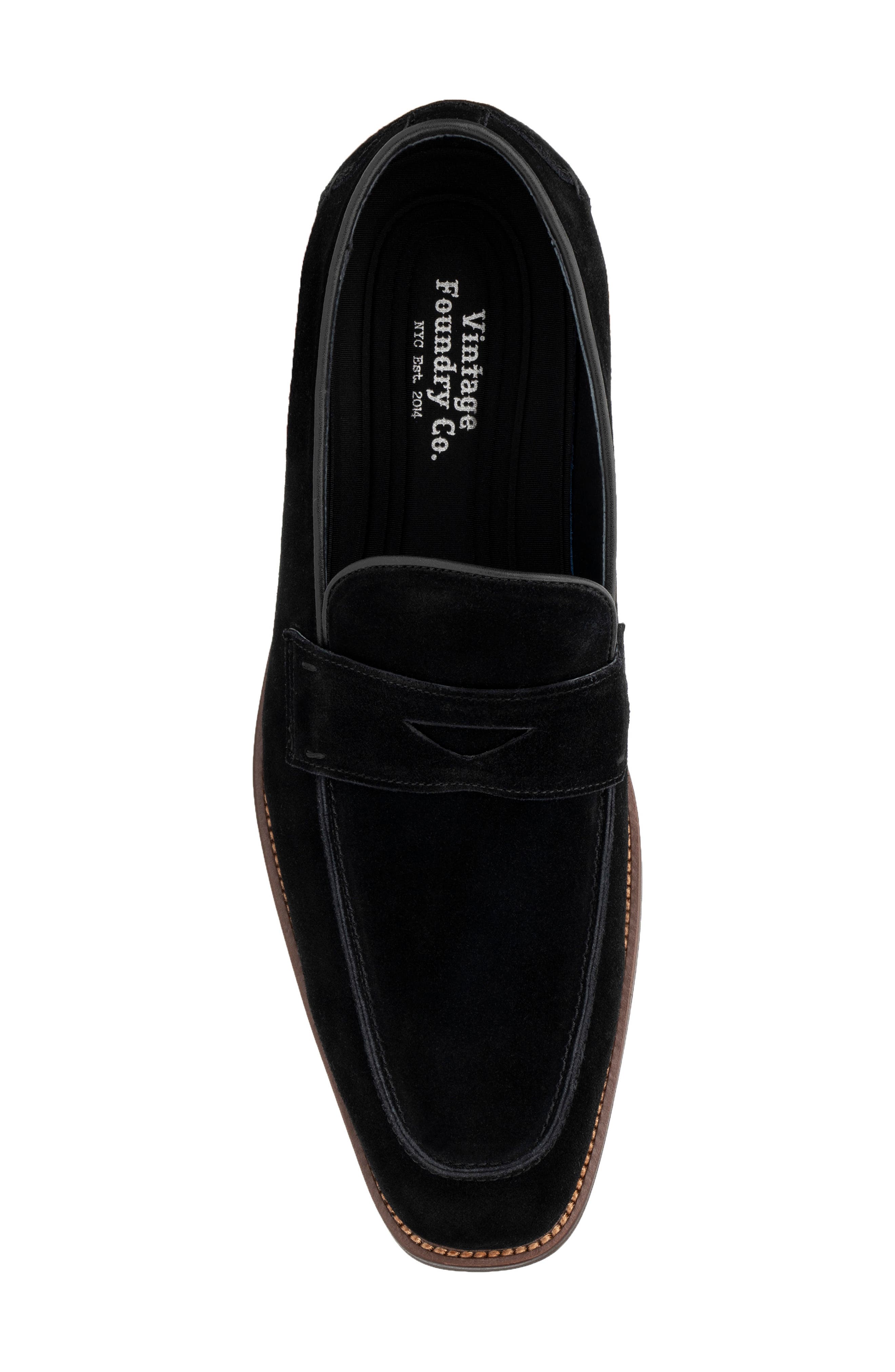VINTAGE FOUNDRY James Square-Toe Slip-On Loafer, Alternate, color, Black