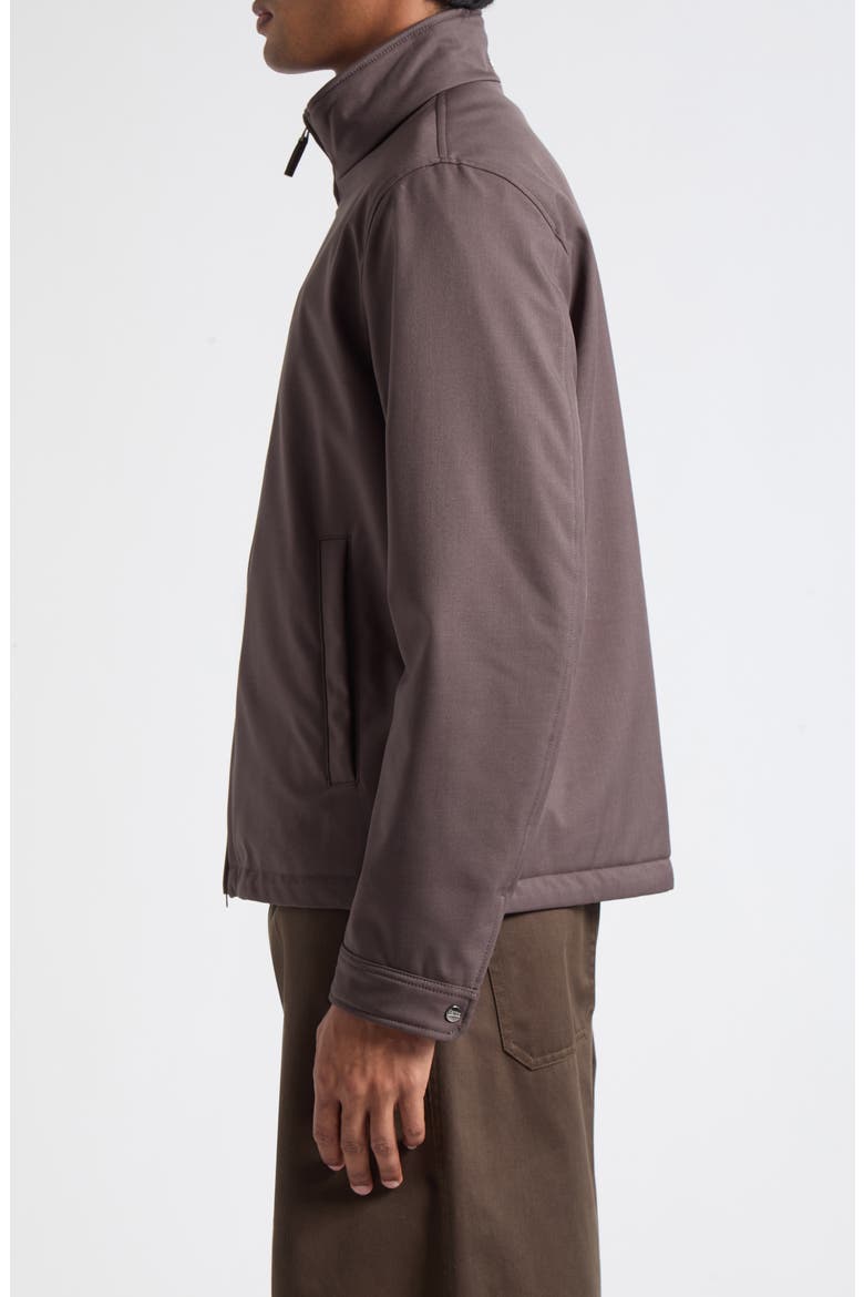 Padded Tech Twill Bomber Jacket, Alternate, color, 8800 DARK BROWN