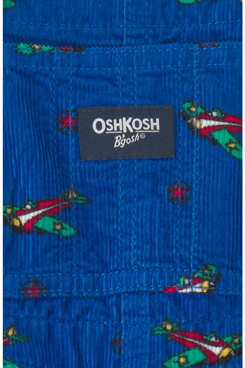 Print Corduroy Overalls, Alternate, color, BLUE PLANE OVERALL