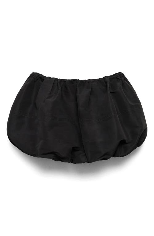Mango Low Rise Balloon Miniskirt In Black