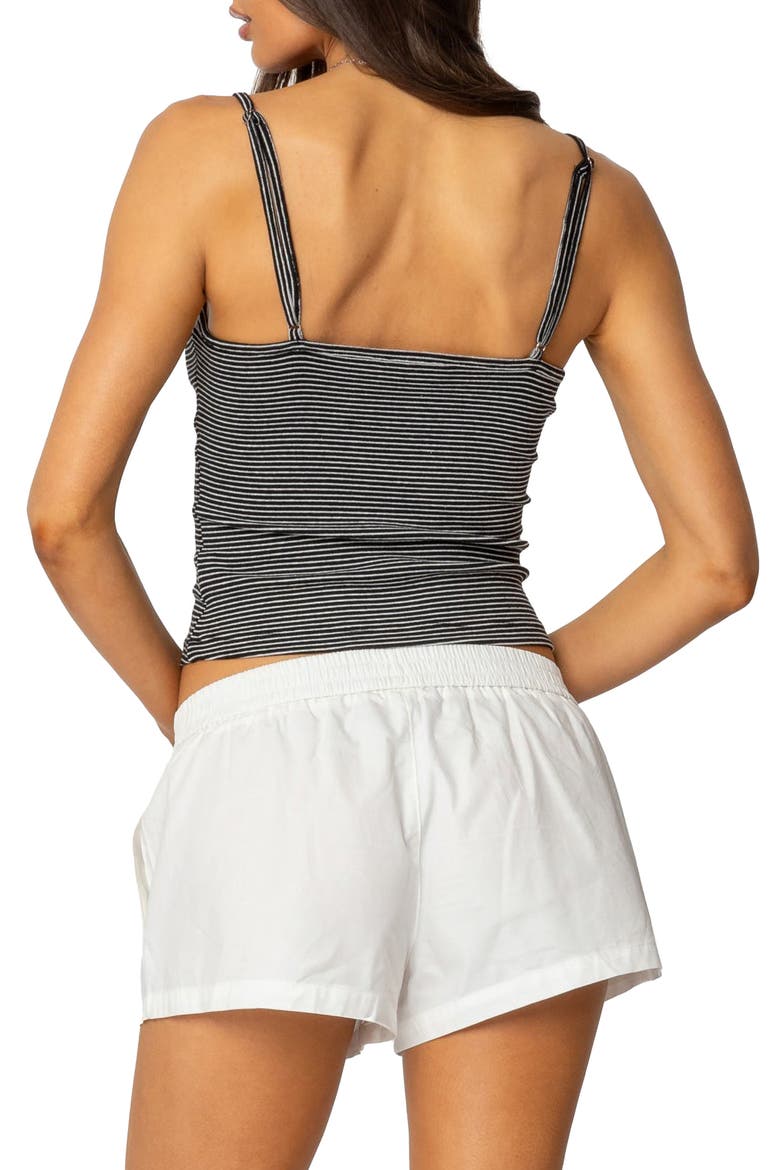 Stripe Henley Camisole, Alternate, color, BLACK-AND-WHITE