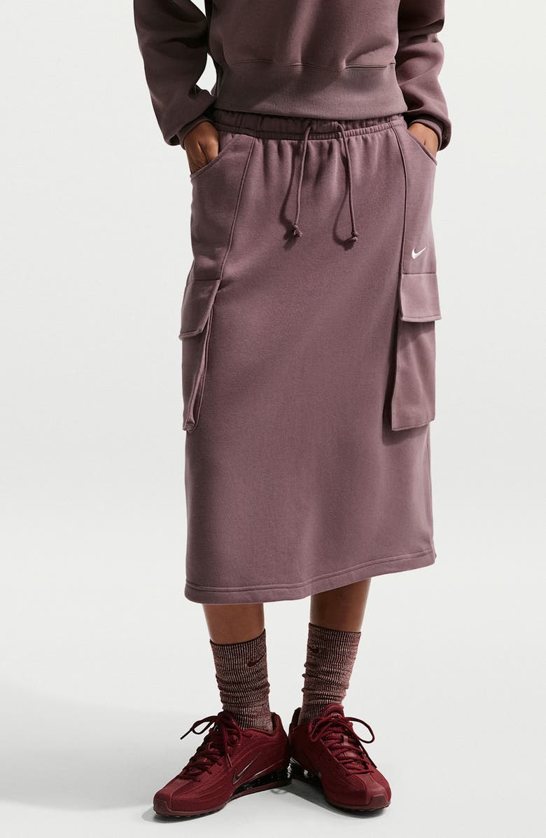 Nike Sportswear Phoenix Fleece Cargo Skirt, Main, color, Tattoo/ Sail
