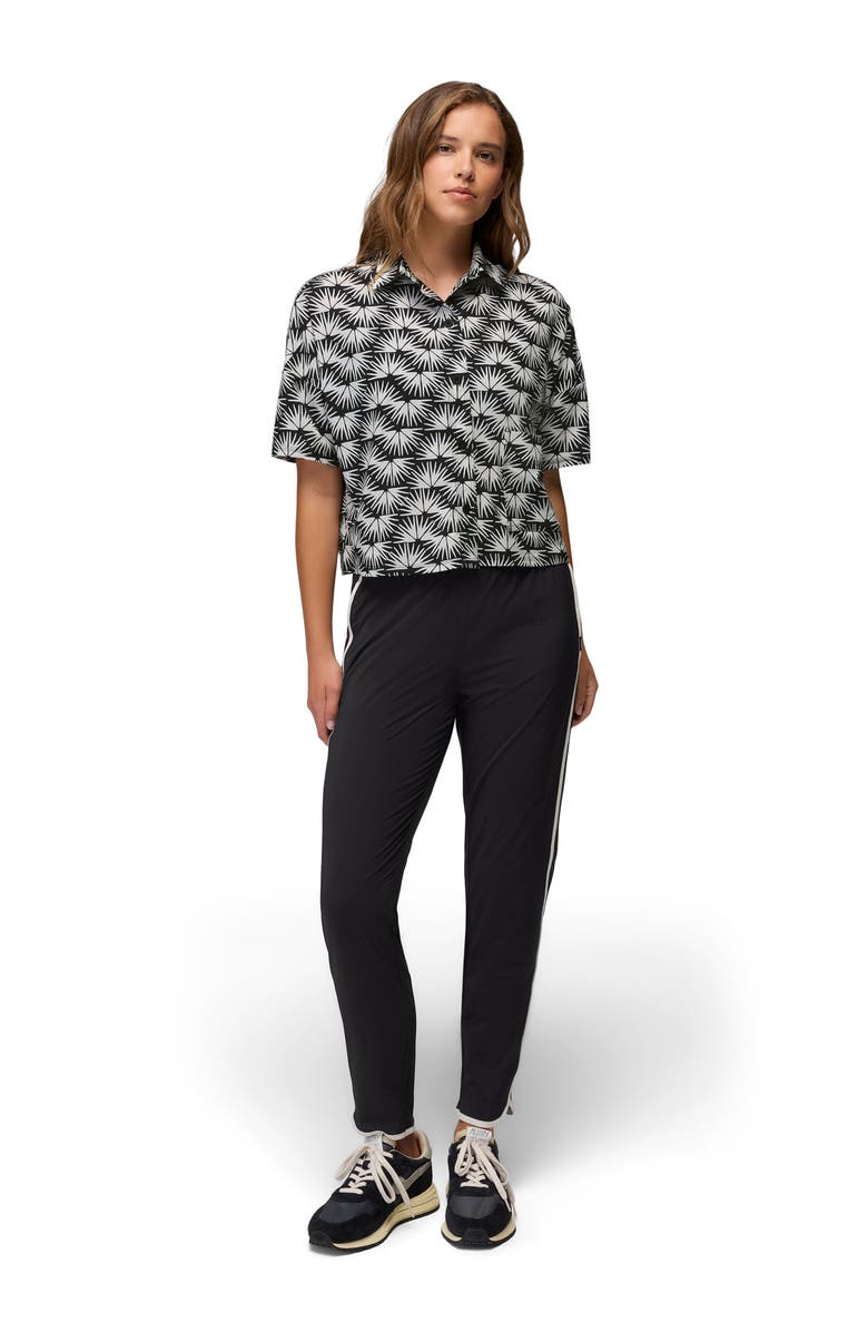 prAna Railay Crop Button-Up Shirt, Alternate, color, Black Sunburst
