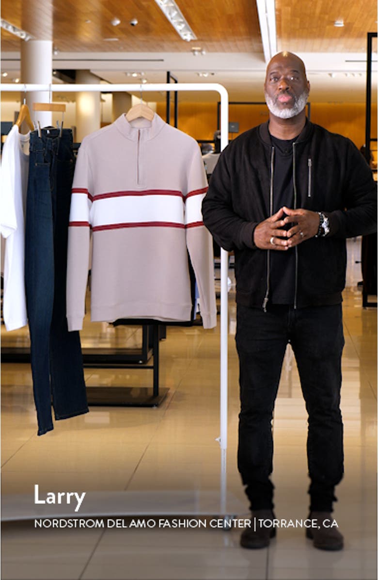 Owen Chest Stripe Golf Quarter Zip, sales video thumbnail