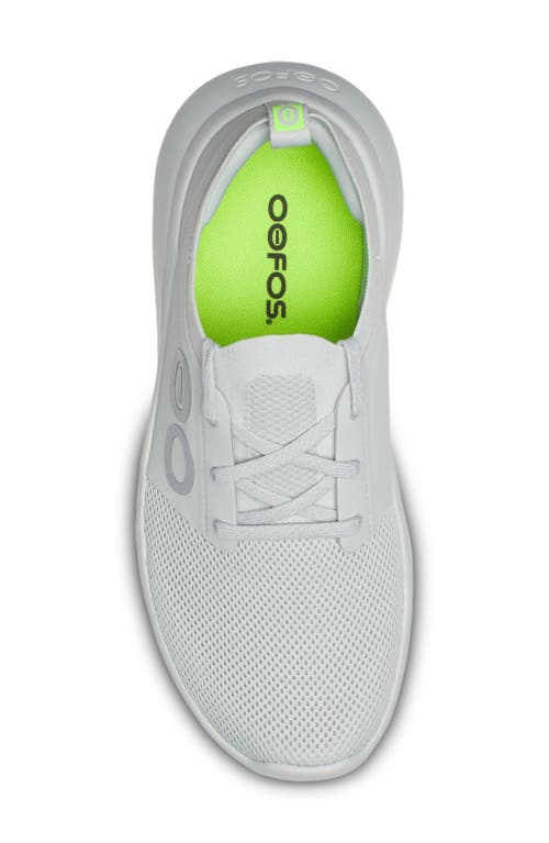 Oofos Men Oomy Stride Shoe In Glacier In Gray