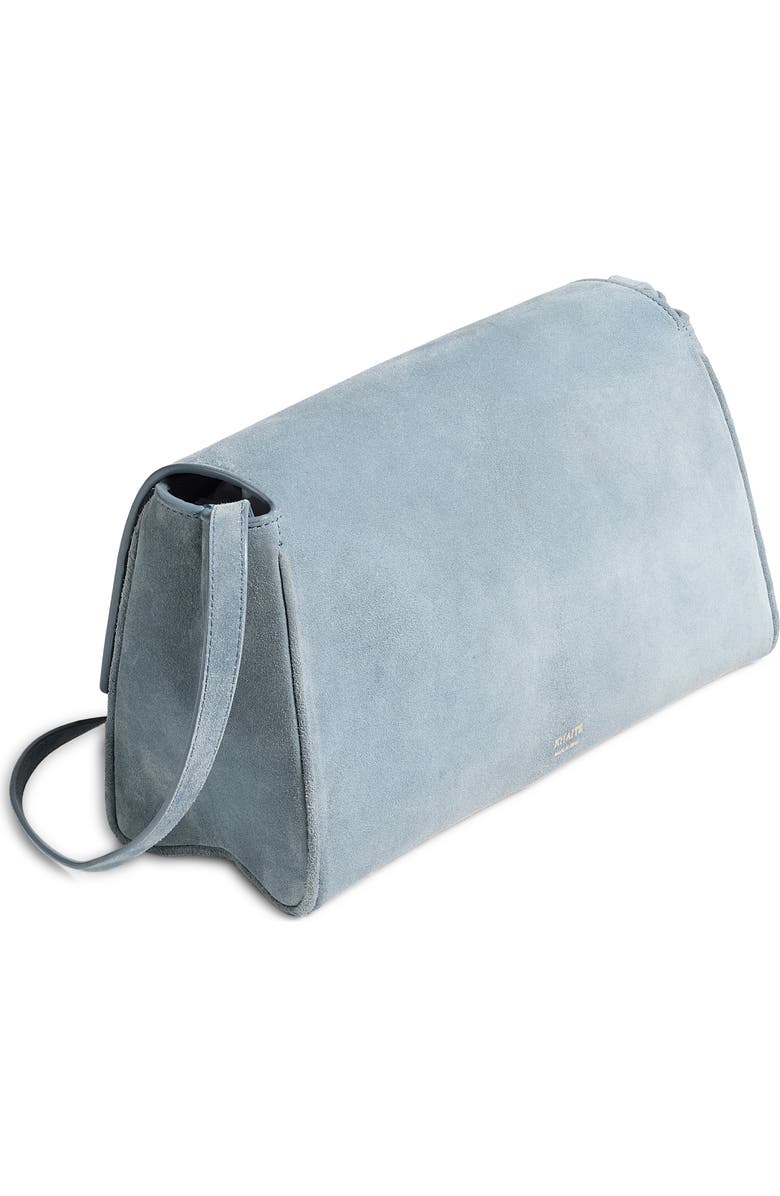 Khaite Audrey Suede Crossbody Bag, Alternate, color, Lead