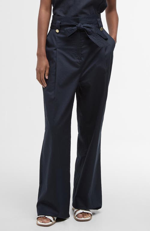 Barbour Elsie Cotton Sateen Pants In Dark Navy