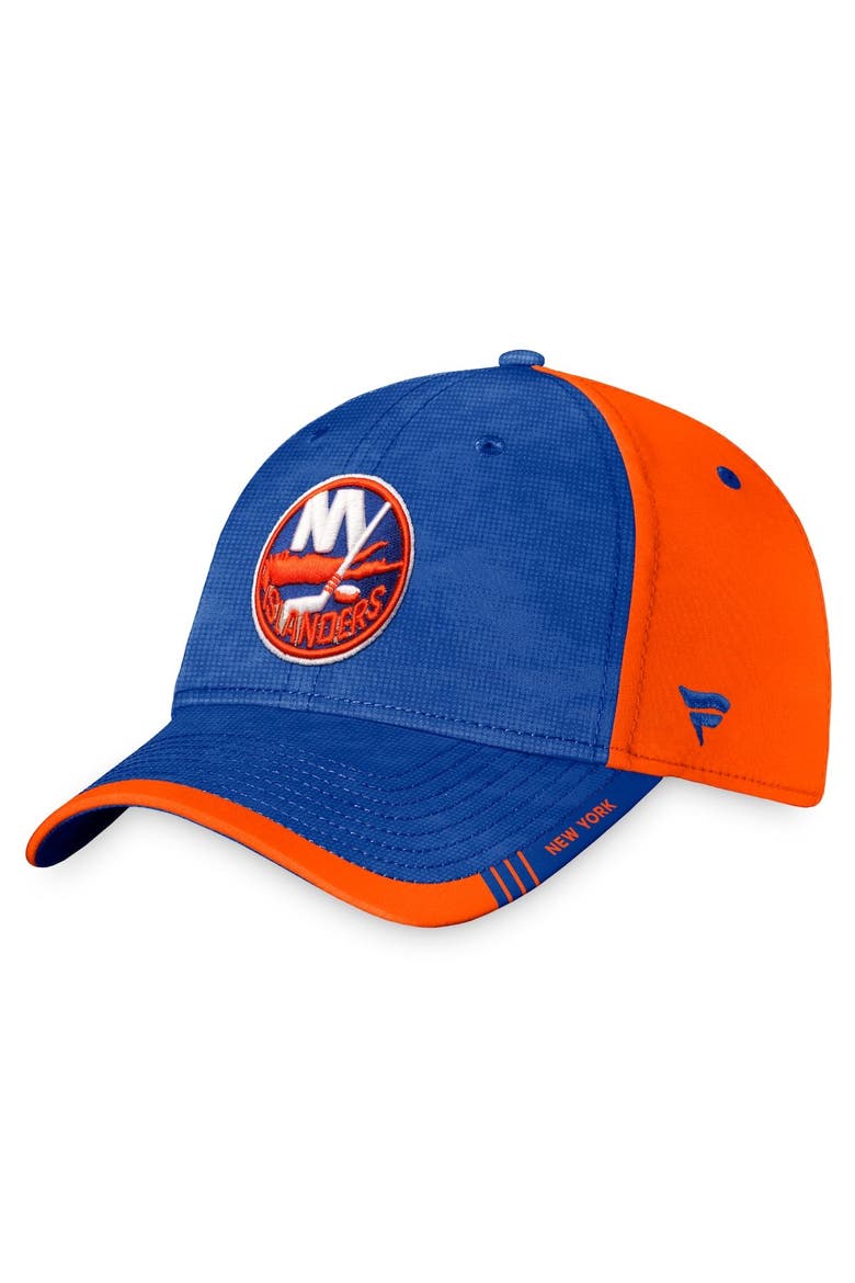 Men's Fanatics Branded Royal/Orange New York Islanders Authentic Pro Rink Camo Flex Hat, Main, color, Royal