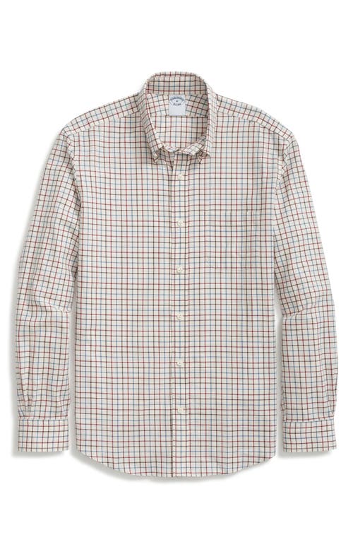 Brooks Brothers Lux Check Brushed Twill Button-down Shirt