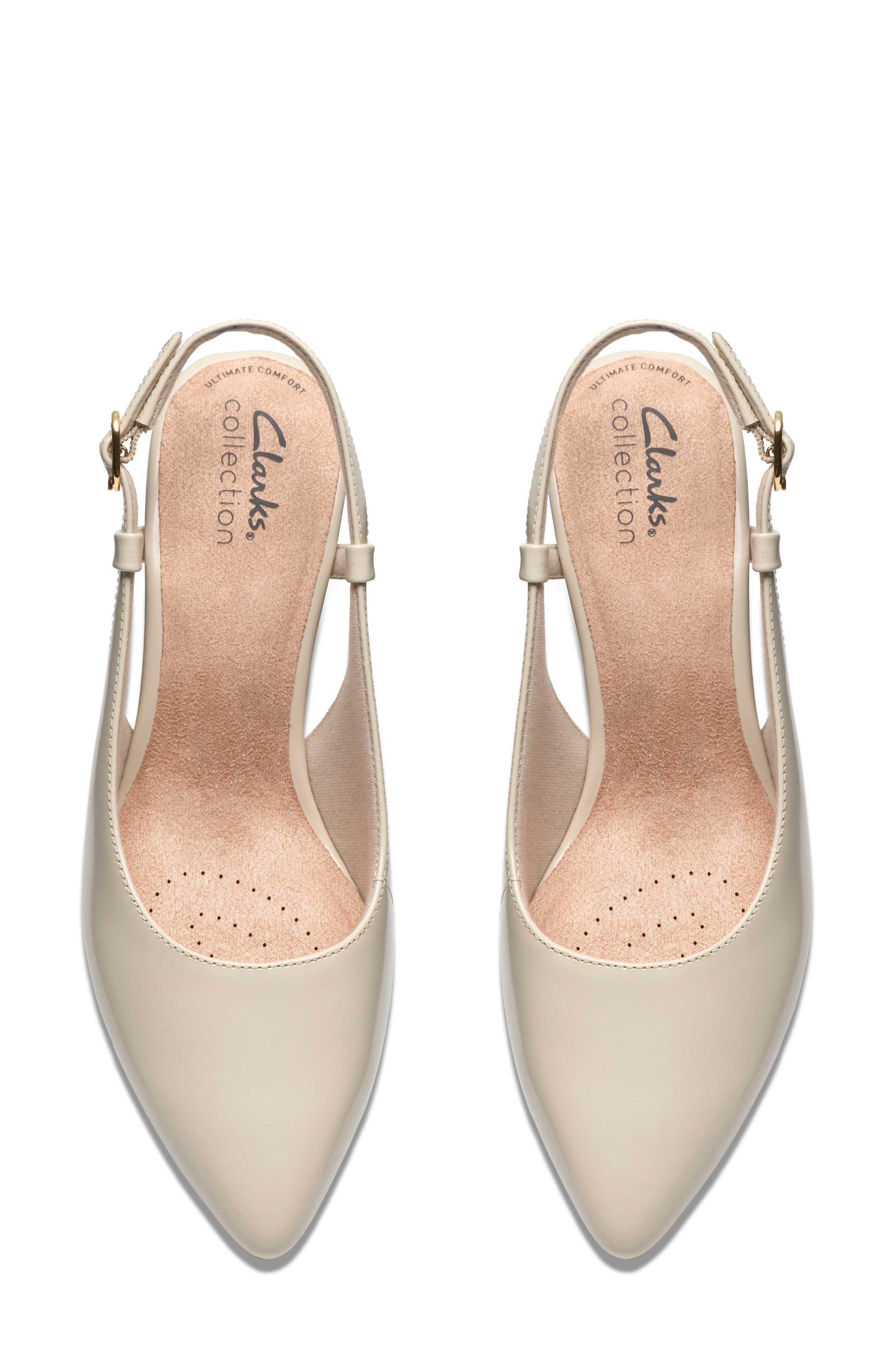 Clarks<sup>®</sup> Kepley Lane Slingback Pump - Wide Width Available, Alternate, color, Off White Leather