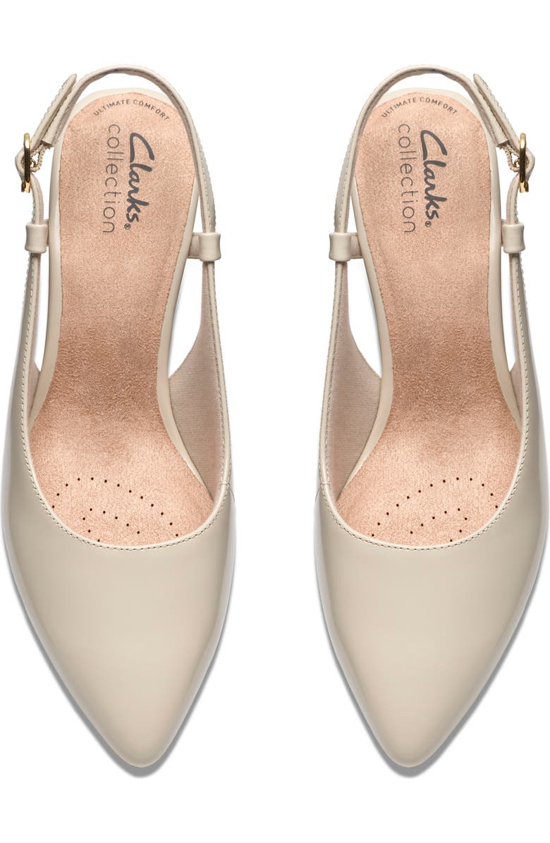 Clarks<sup>®</sup> Kepley Lane Slingback Pump - Wide Width Available, Alternate, color, Off White Leather