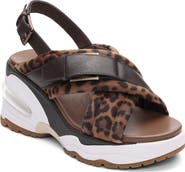 Ash Dixie Bis Leopard Slingback Slide Sandal