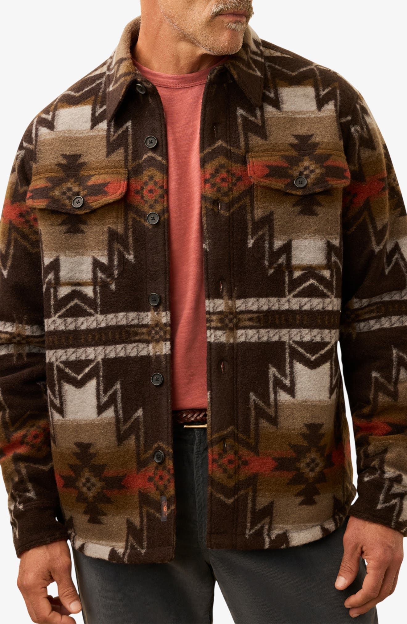 x Doug Good Feather Range Fleece Button-Up Shirt Jacket