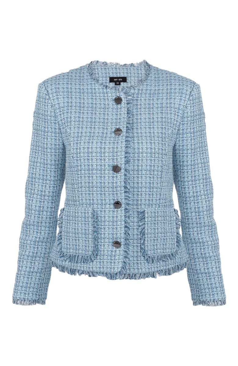 Saint + Sofia Ashby Jacket, Alternate, color, Pale Blue