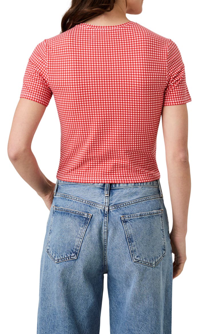 Rallie T-Shirt, Alternate, color, STRAWBERRY GINGHAM