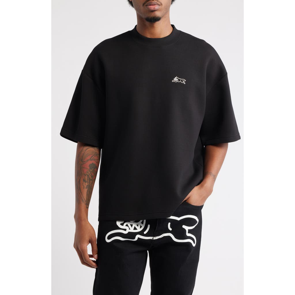 Icecream Outline Graphic Oversize T-shirt In Black