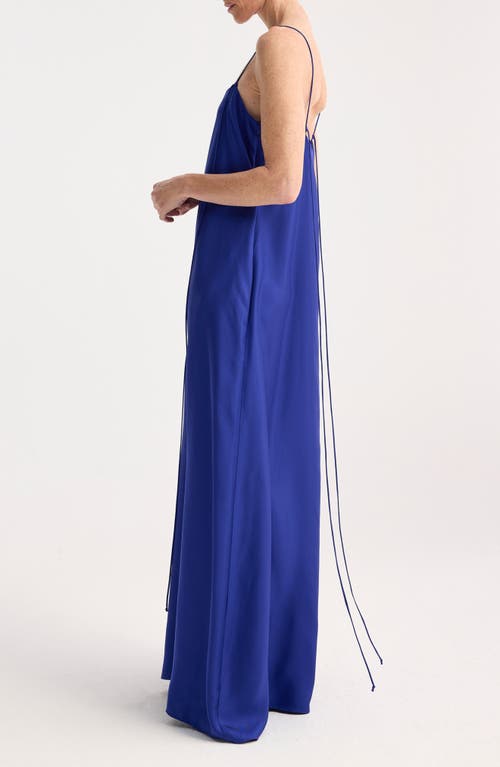 Rohe Silk Maxi Dress In Electric Blue