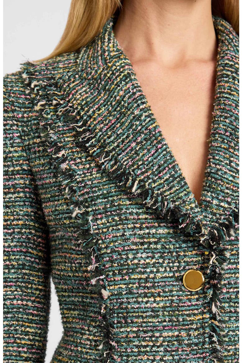 Trish Tweed Jacket, Alternate, color, Evergreen