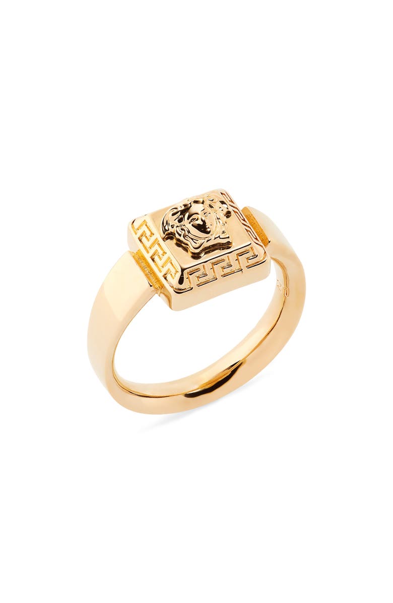 Versace Men's Medusa Square Signet Ring, Main, color,
