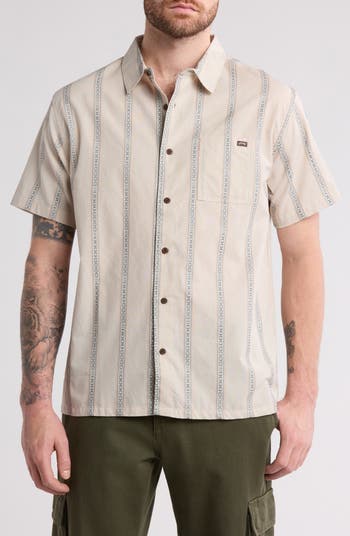 Jacquard Stripe Shirt | Shale Stone | TOAST