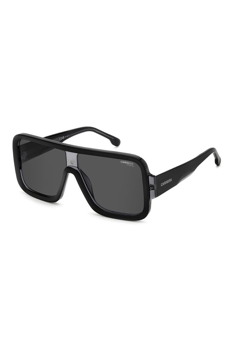 Flaglab 14 62mm Shield Sunglasses, Main, color, DARK GREY/ BLACK