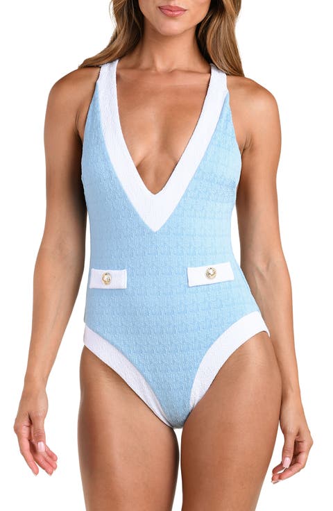 Lisa Colorblock Plunge One-Piece Swimsuit