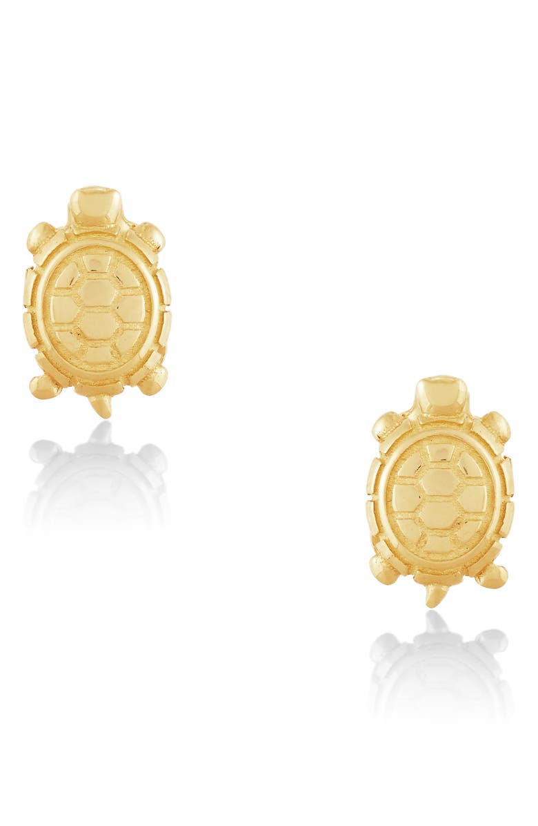 Frankie & Zoe 14K Yellow Gold Turtle Stud Earrings, Alternate, color, Yellow Gold