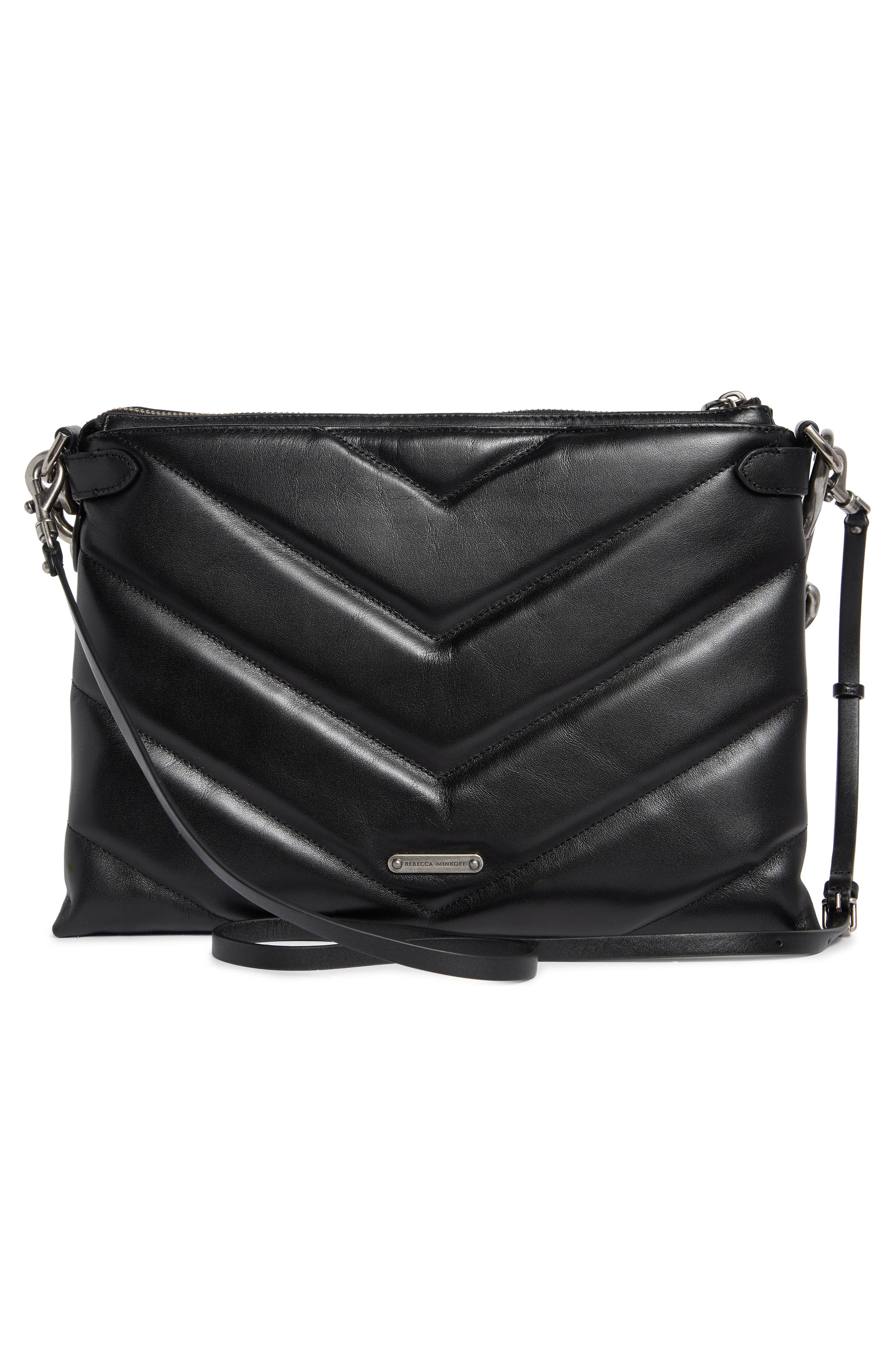 Rebecca Minkoff Edie Maxi Leather Crossbody Bag, Alternate, color, 