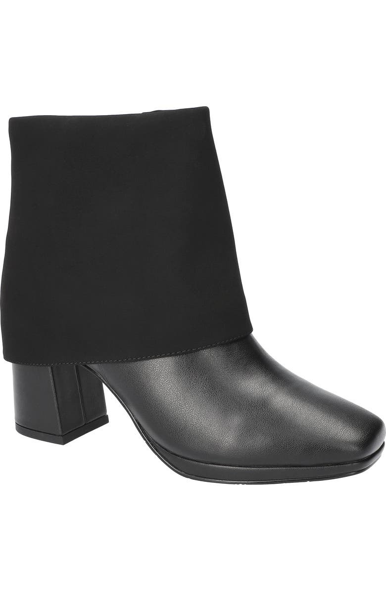 EASY STREET Sutton Foldover Cuff Platform Bootie, Main, color, Black-Lamy
