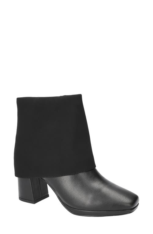 Easy Street Sutton Foldover Cuff Platform Bootie In Black