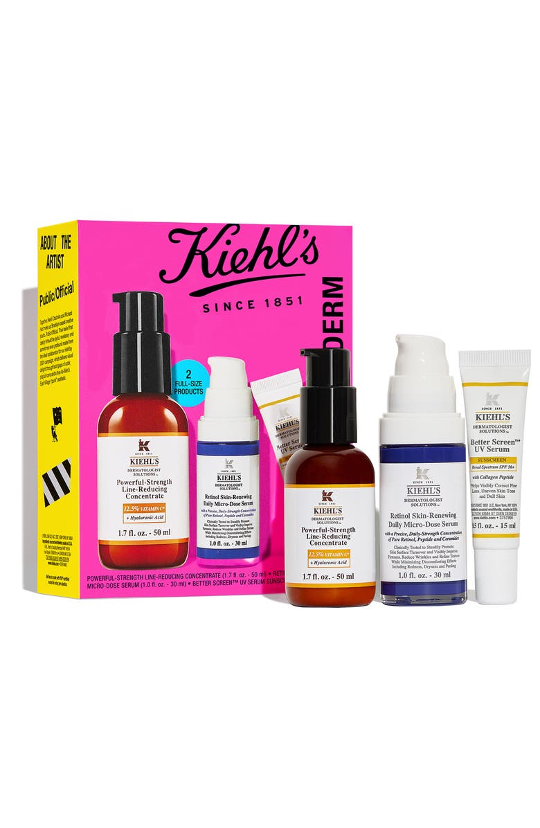 Kiehl's Since 1851 Dare to Derm Skin Care Gift Set $163 Value, Main, color,