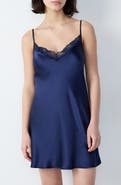 Etam Milky Lace Trim Silk Chemise