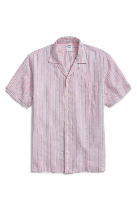 Stripe Linen Camp Shirt