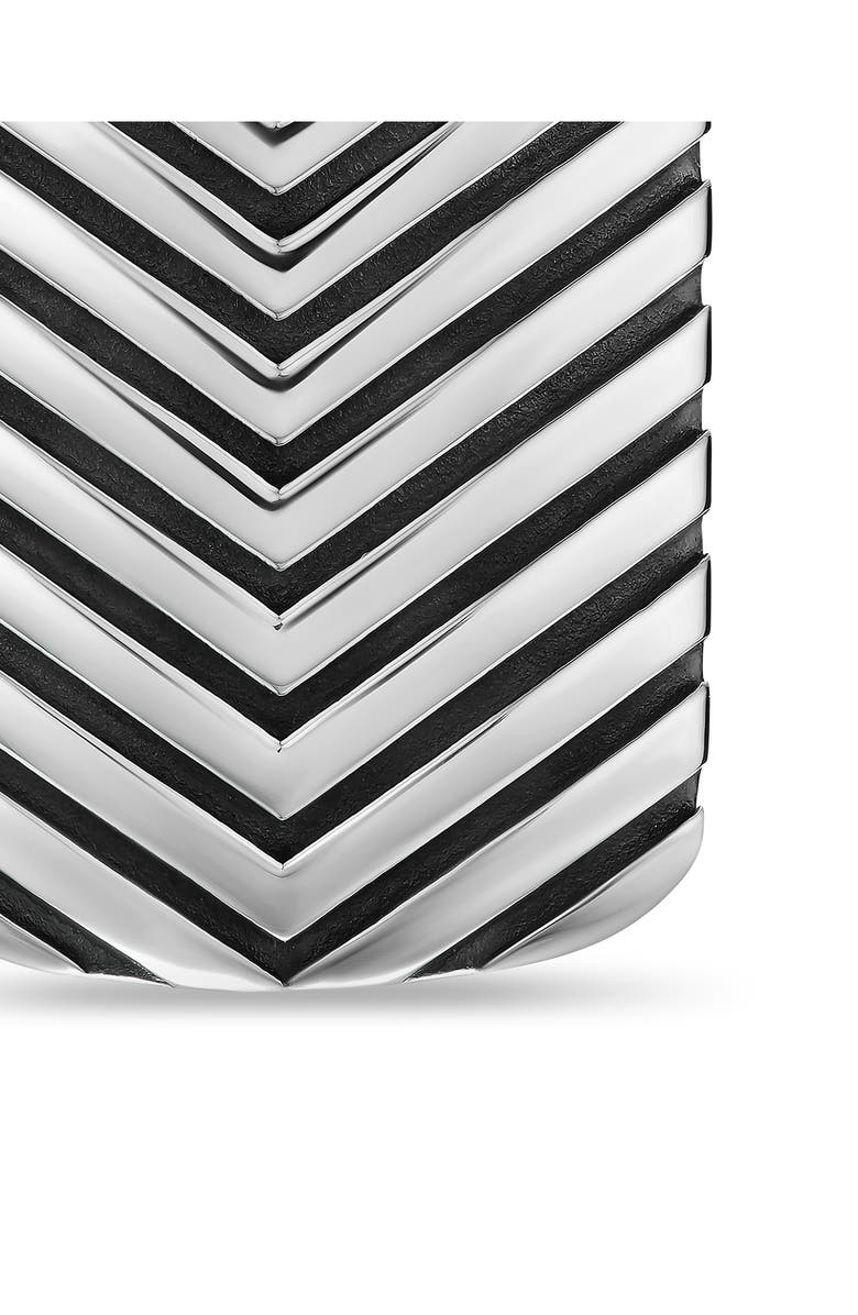 David Yurman Men's Chevron Tag in Sterling Silver, 27mm, Alternate, color, Silver