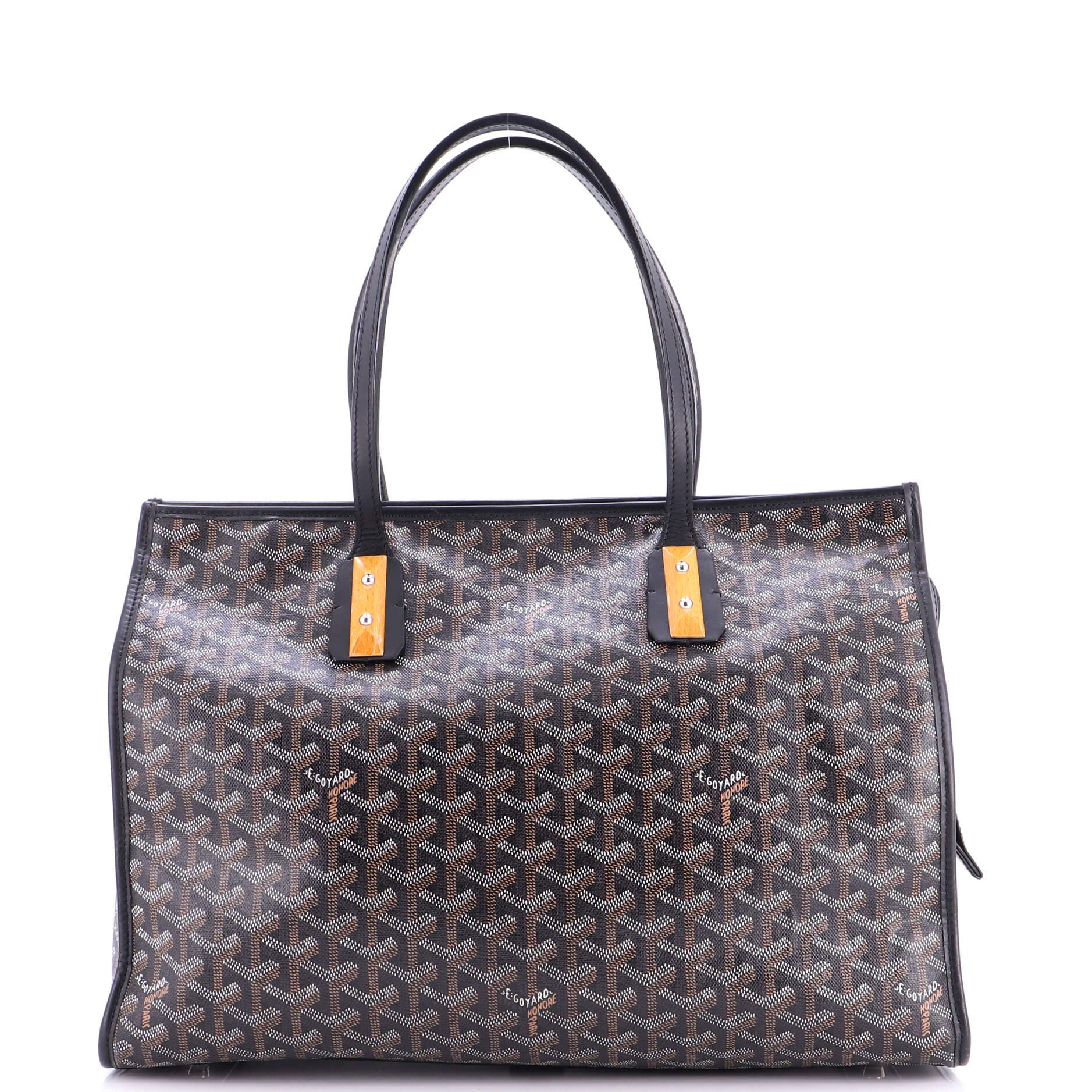 Pre-Owned Goyard Marquises Bag Coated Canvas, Main, color, Black