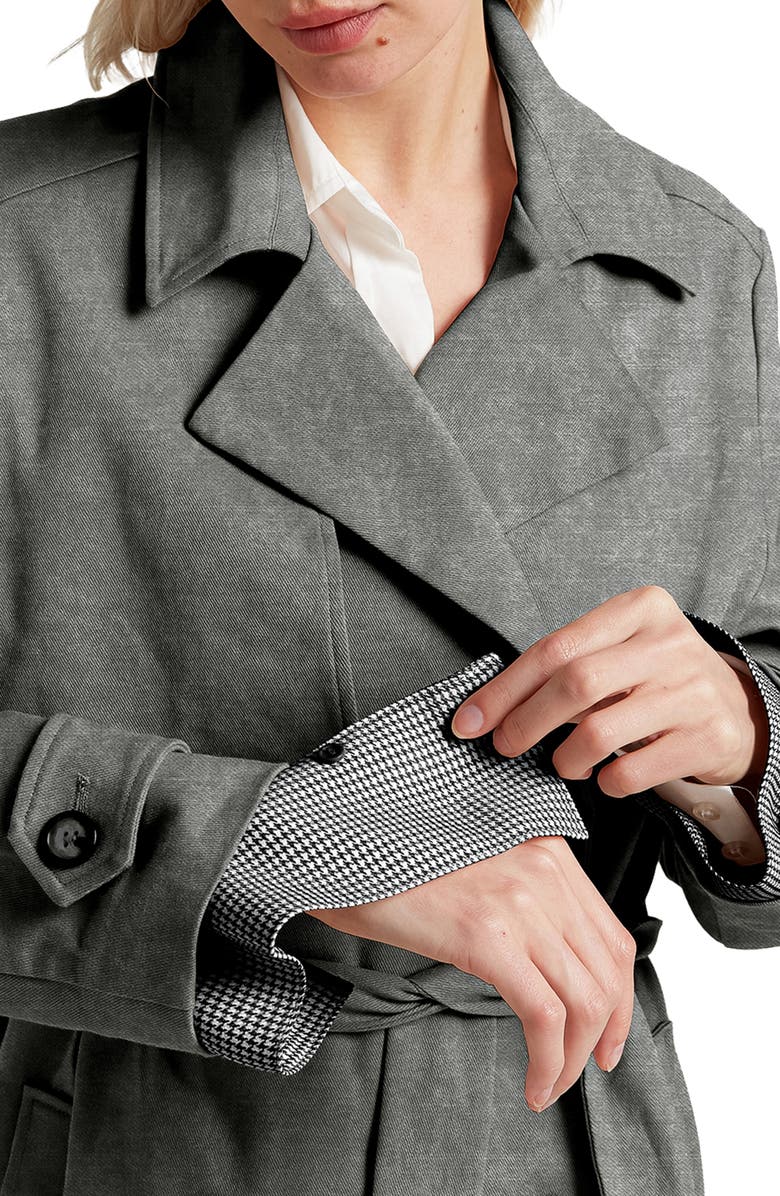 Belle & Bloom Empirical Cotton Trench Coat, Alternate, color, Washed Black