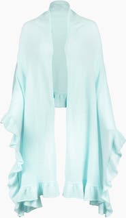 Kinross Cashmere Ruffle Trim Wrap