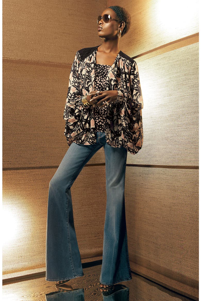 'The Wilder' Flare Leg Stretch Jeans, Alternate, color, LOVE POTION 9