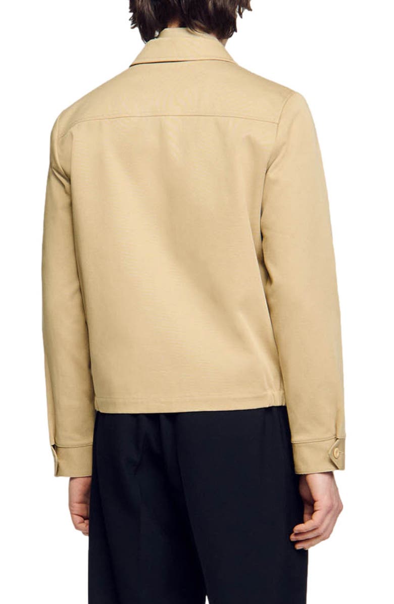 SANDRO Cotton Twill Zip Jacket, Alternate, color,