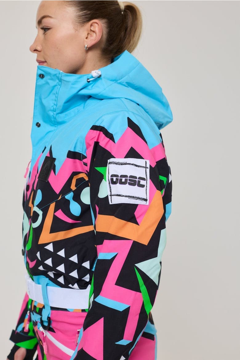 Nutscracker 2.0 Shaped Women's Ski Suit, Alternate, color, Black with neon pink