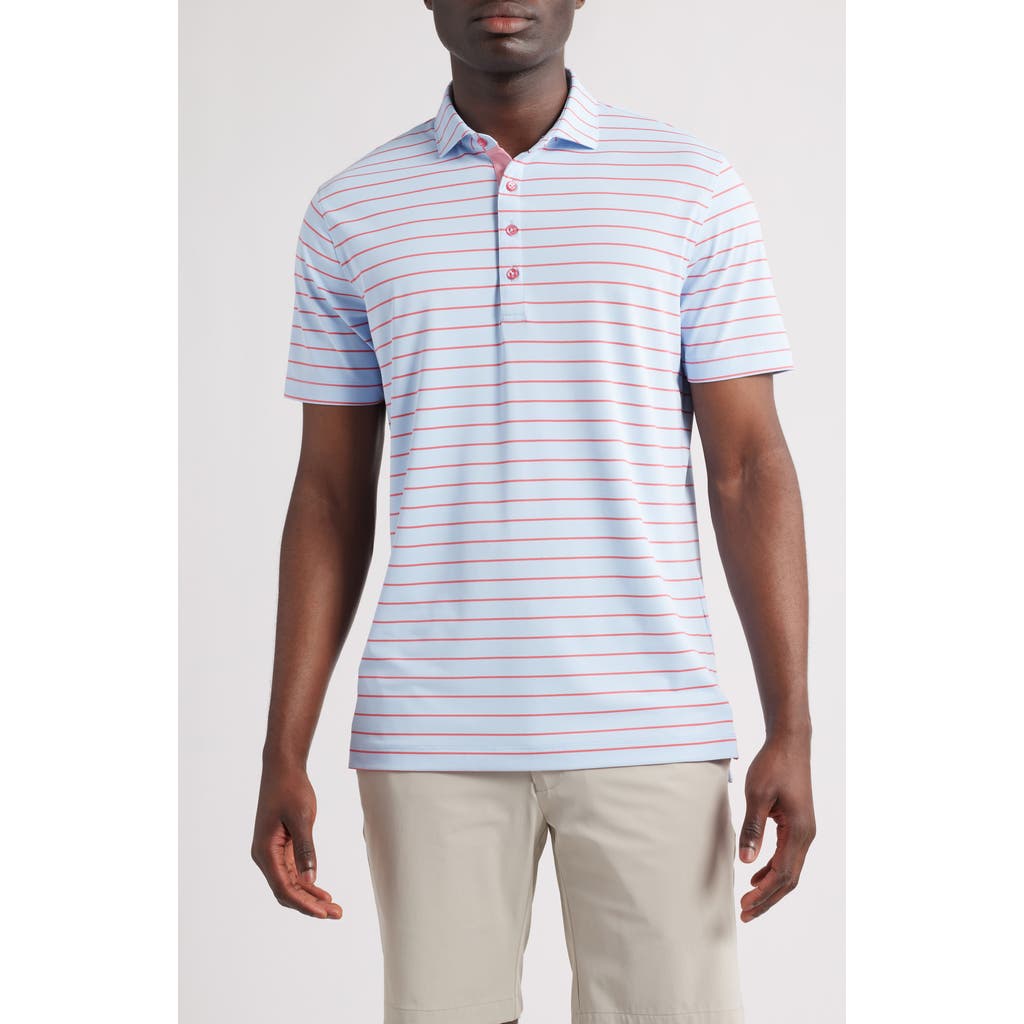 Johnnie-o Kerwin Stripe Prep-formance Golf Polo In Kona
