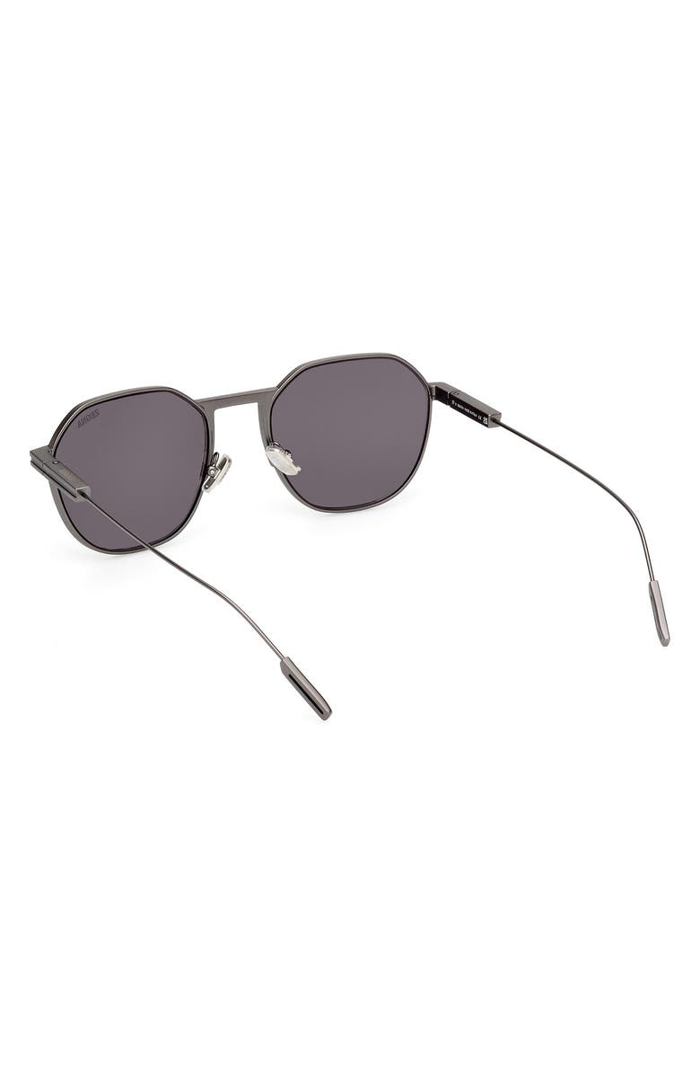 ZEGNA 55mm Round Sunglasses, Alternate, color, 