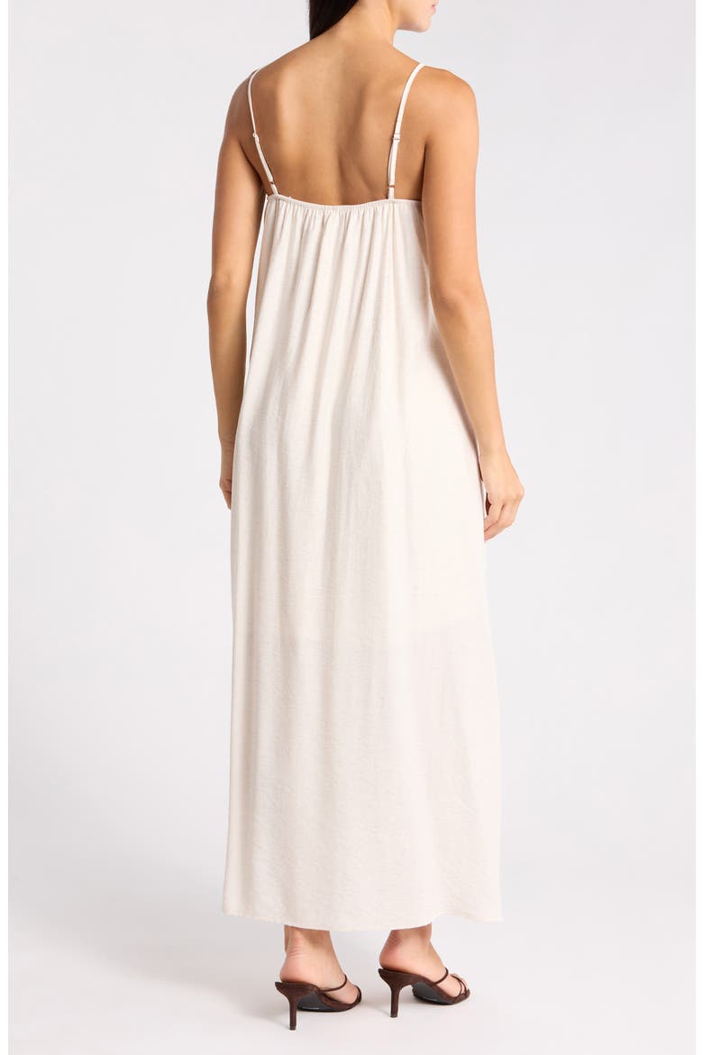 Pleated Maxi Sundress, Alternate, color, NATURAL