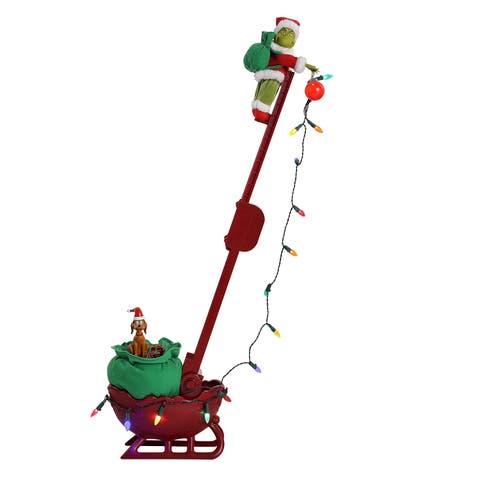 34 in. Grinch Animated Utility Sleigh